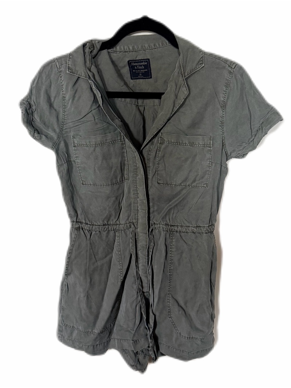 Abercrombie utility romper olive green size XS